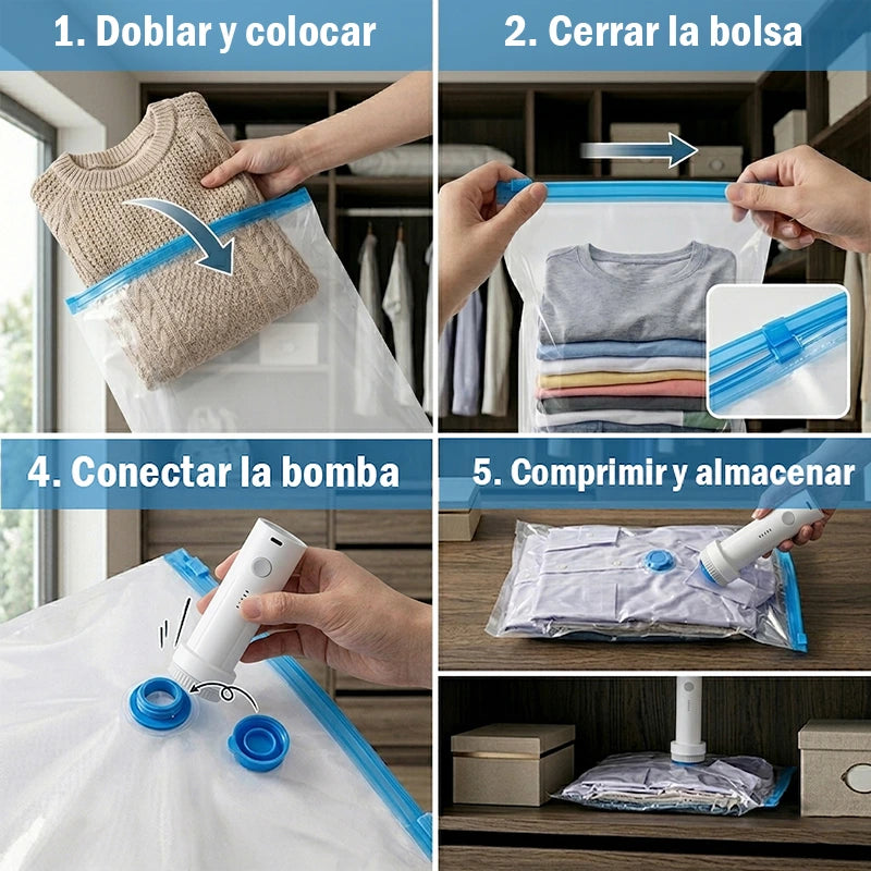 Bolsas de vacío para almacenamiento de ropa - Nuvarium