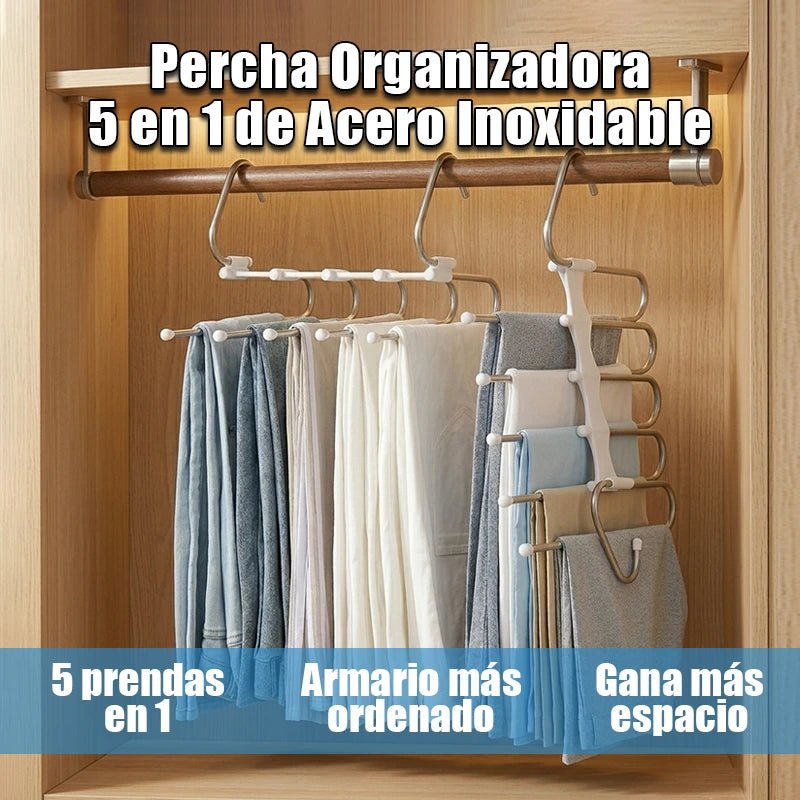Percha Organizadora 5 en 1 de Acero Inoxidable