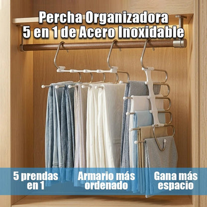 Percha Organizadora 5 en 1 de Acero Inoxidable