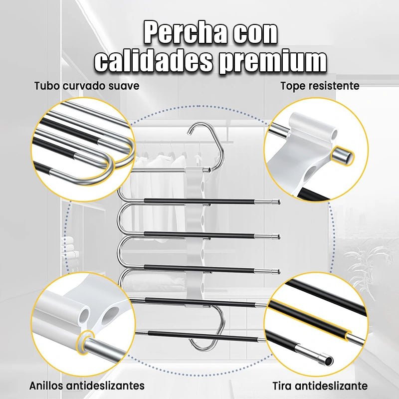 Percha Organizadora 5 en 1 de Acero Inoxidable