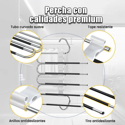 Percha Organizadora 5 en 1 de Acero Inoxidable