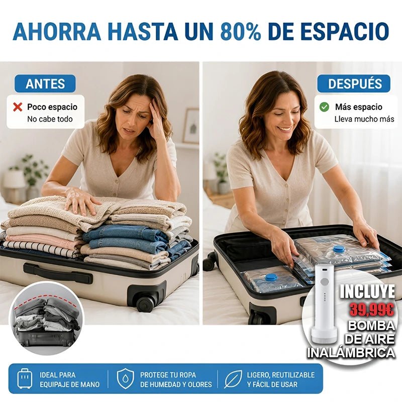 Bolsas de vacío para almacenamiento de ropa - Nuvarium