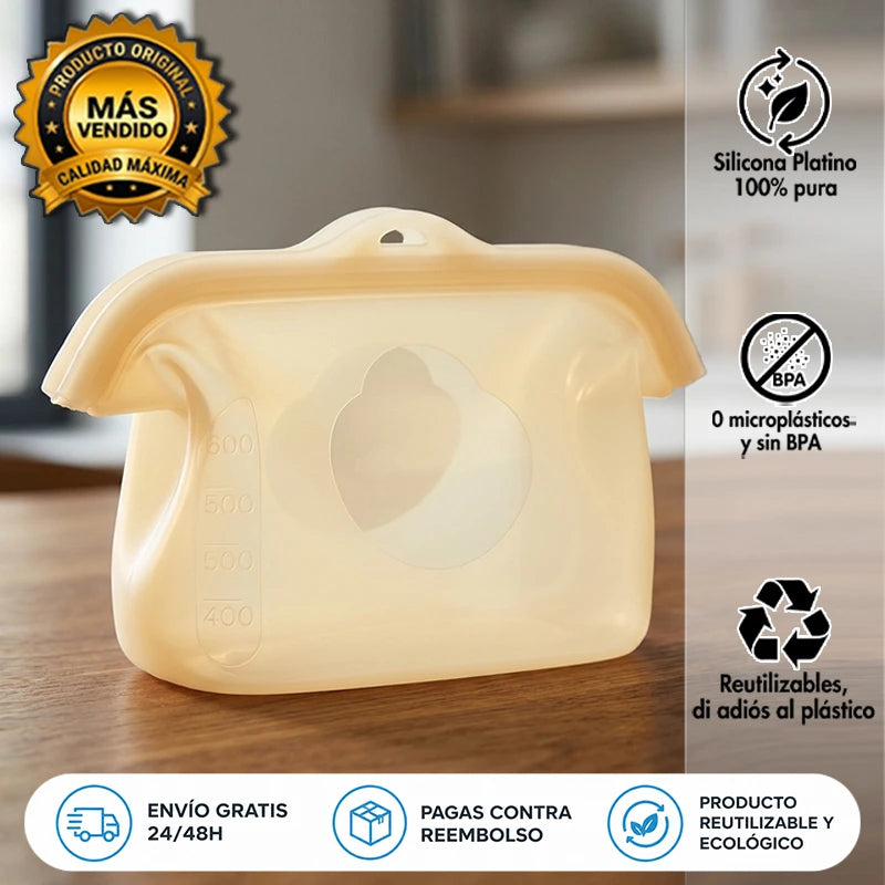Bolsa de silicona (1L) Eco-reutilizable - Nuvarium