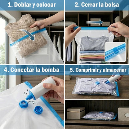 Bolsas de vacío para almacenamiento de ropa - Nuvarium