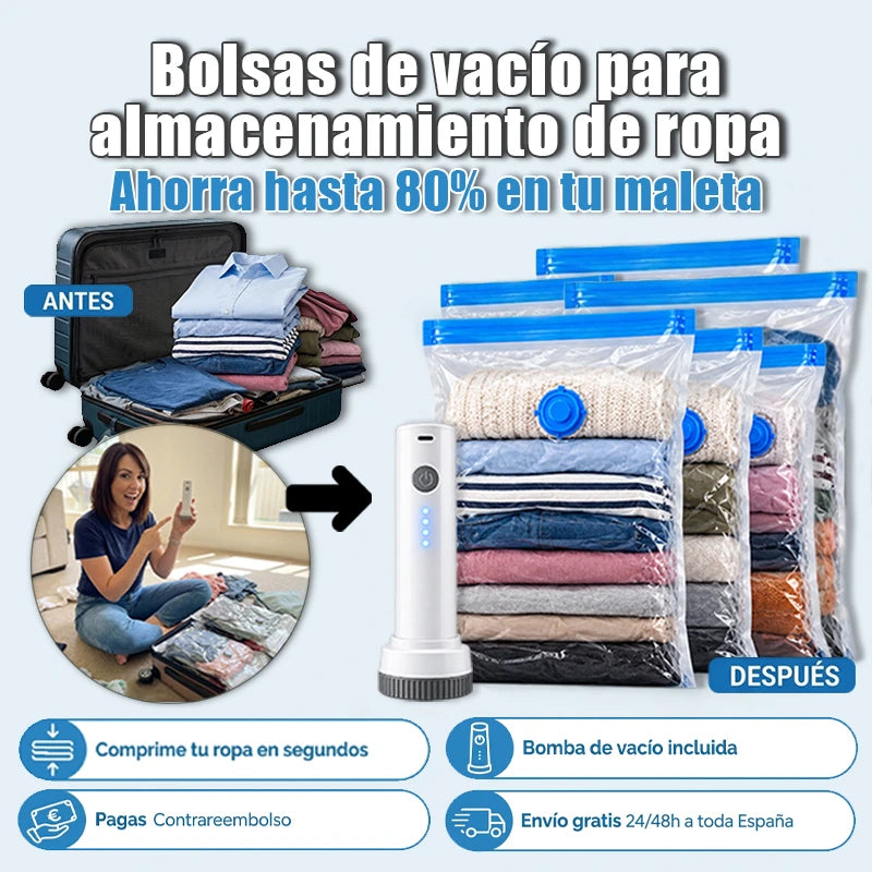 Bolsas de vacío para almacenamiento de ropa - Nuvarium